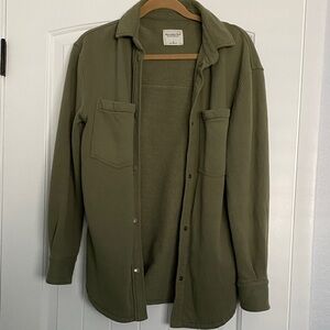 Women’s Olive Green Sweatshirt Jacket
